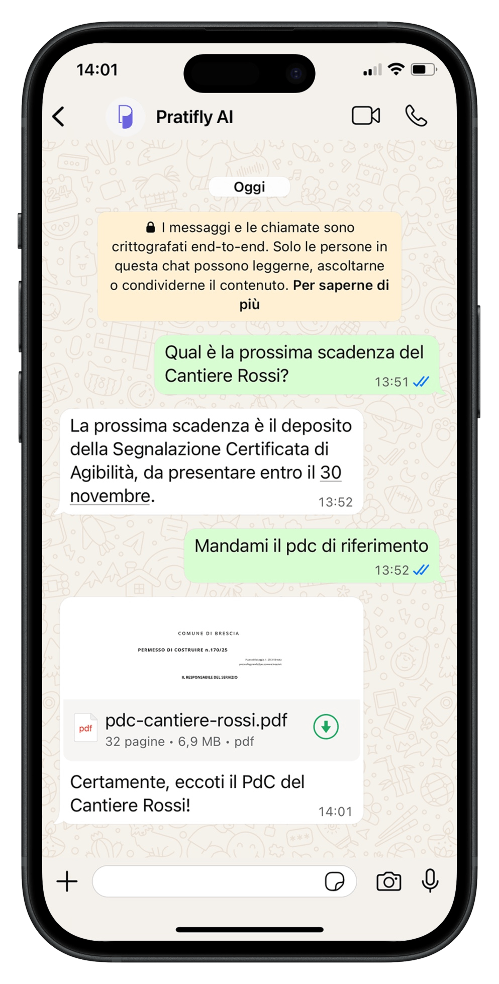 Pratifly AI chat interface